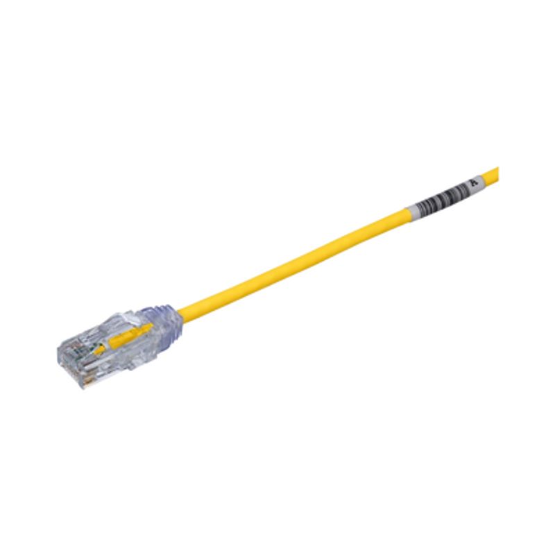 Cable De Parcheo Tx6 Utp Cat6 Diámetro Reducido (28awg) Color Amarillo 20ft 