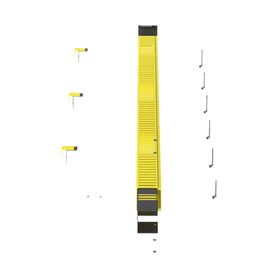 kit de administrador de cables vertical fiberrunner 4x4 incluye soportes de montaje y accesorios color amarillo185116