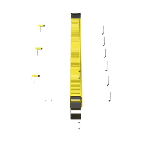 Kit De Administrador De Cables Vertical Fiberrunner 4x4 Incluye Soportes De Montaje Y Accesorios Color Amarillo