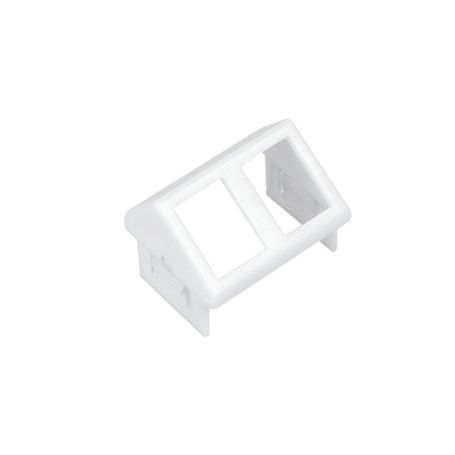 adaptador para placa de pared ct de dos salidas angulado color blanco135773