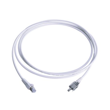 patch cord tera cat5e 10100baset de 2 pares y conector modular ls0h color blanco 3 metros