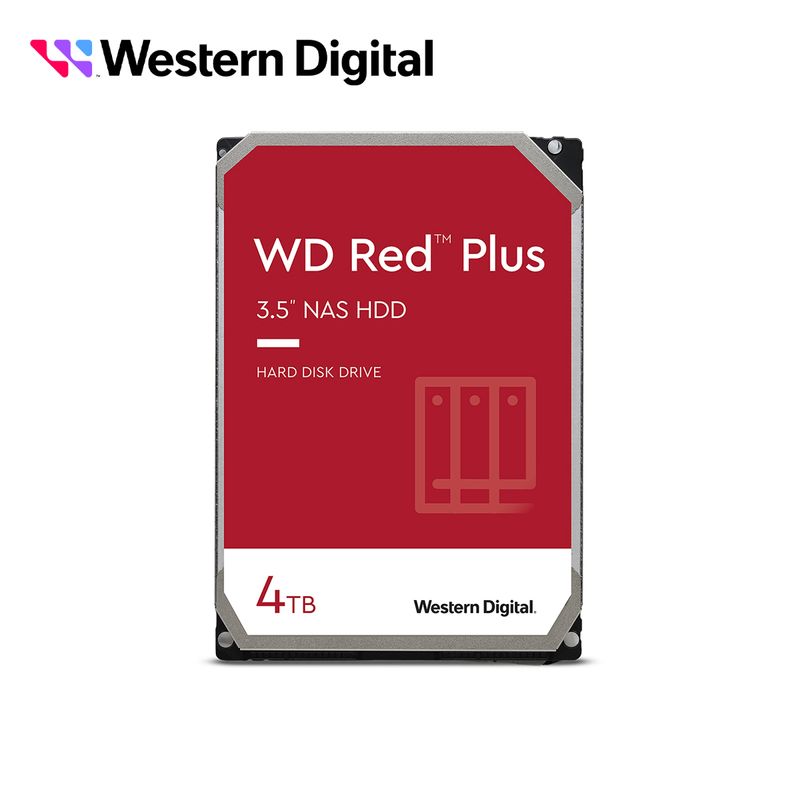 Dd Disco Duro Wd40efpx Wd Red Plus 3.5 Sata 4tb Cache 256mb 5400rmp Especial Para Almacenamiento Y Nas