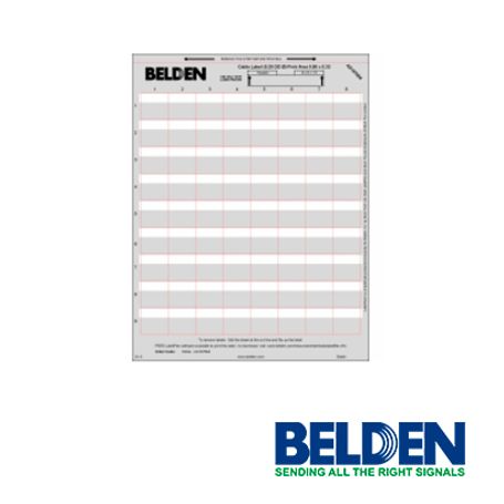 paquete de etiquetas belden ax107694 020 de 25 hojas área de impresión 098 x 032in 72 pza por hoja