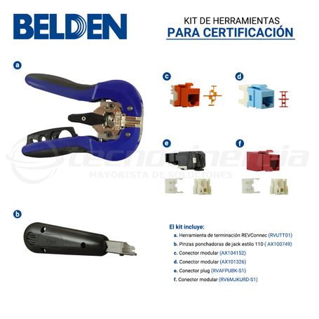 kit de herramientas para certificacion belden beltoolskit incluye lo necesario para practica modulo de instalacion