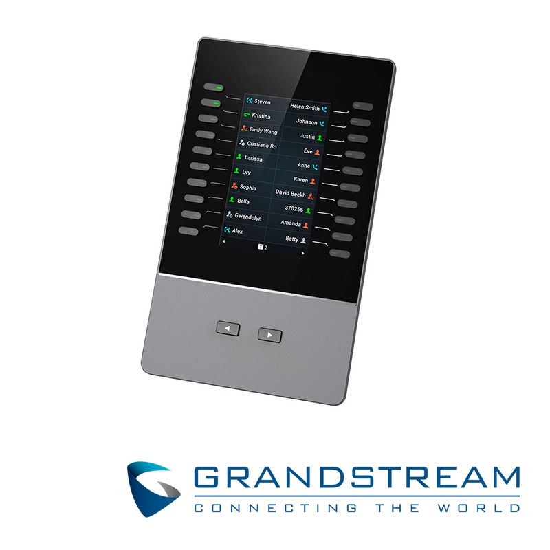 Modulo De Expansion Grandstream Gbx20 Con 20 Botones Programables (cada Uno En Dual Colorled) Y Pantalla Lcd Color De 272x480 Ha