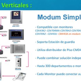 commax modum4pack  paquete base de solución departamental incluye un frente de calle cmp4bct un distribuidor de piso fuente de 