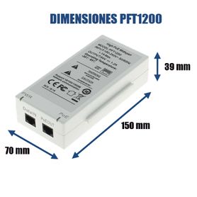 dahua pft1200  inyector hipoe midspan gigabit soporta poepoe soporta hipoe 60 watts para ptz indicadores led de status funciona
