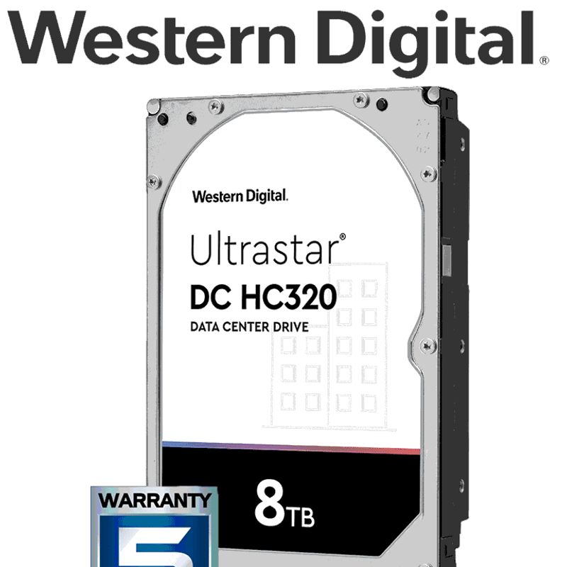 Western Hus728t8tale6l4  Disco Duro De 8 Tb Hc320 / Serie Ultrastar / Recomendado Para Servidores / Videovigilancia / Sin Limite