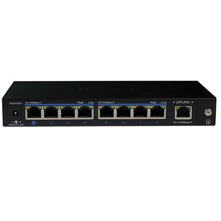 Utepo Utp3sw08tp120  Switch  Poe De 9 Puertos Fast Ethernet/ 8 Puertos Poe/ 1 Puerto Uplink/ 120 Watts Totales/ Estándares 802.3