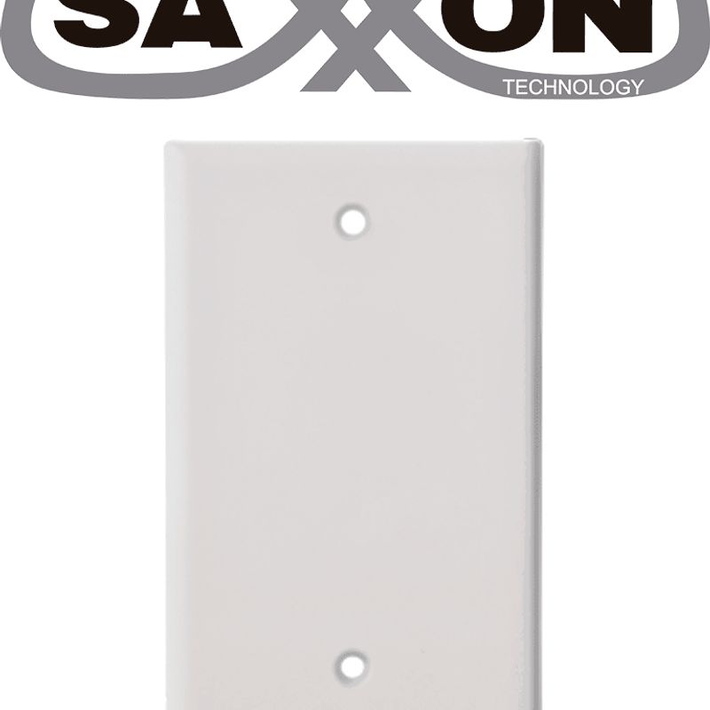 Saxxon A175  Placa De Pared Ciega / Sin Puertos / Color Blanco