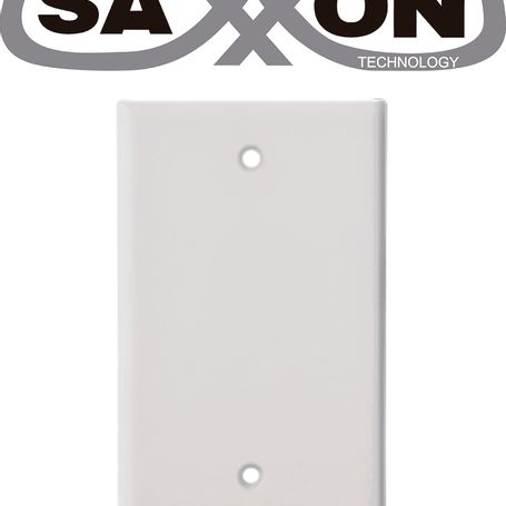 Saxxon A175  Placa De Pared Ciega / Sin Puertos / Color Blanco