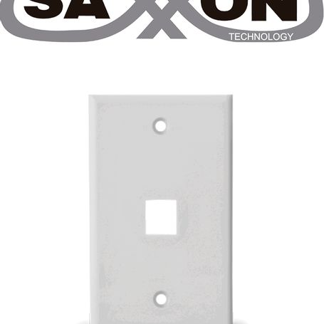 Saxxon A1751a  Placa De Pared / Vertical / 1 Puerto Tipo Keystone / Color Blanco