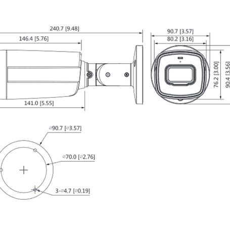 Dahua Hfw1200thi8  Camara Bullet Hdcvi 1080p/ Lente De 3.6mm/ Smart Ir De 80 Mts/ Ip67/ Dwdr/ Blc/hcl/ Metal Y Plastico