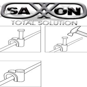 saxxon gra955n bolsa de 50 grapas de pared color negro diametro 5mm  con clavo de 34 para concreto de alta resistencia31463