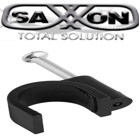 Saxxon Gra955n Bolsa De 50 Grapas De Pared/ Color Negro/ Diametro 5mm / Con Clavo De 3/4 Para Concreto De Alta Resistencia