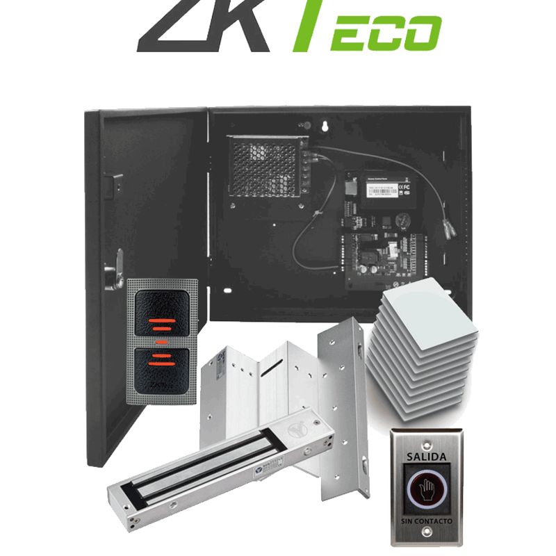  Zkteco C3100idpack  Control De Acceso Profesional Para 1 Puerta Con Lector De Tarjeta Rfid / Botón De Salida Sin Contacto / Con