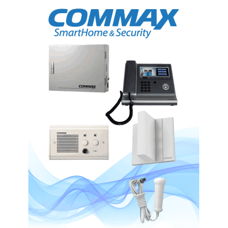 COMMAX ENFERMERIAPACK10 - Paquete de solución de enfermería para 10 habitaciones de Hospital/ Incluye unidad central
