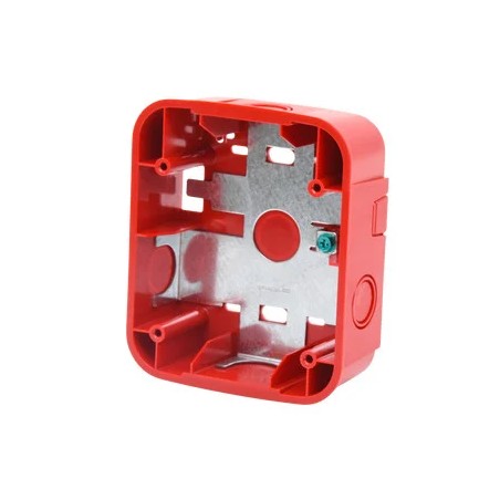 Caja de Montaje en Pared, para Sirena, Color Rojo, Nuevo Diseño Moderno y Elegante (Novusred)