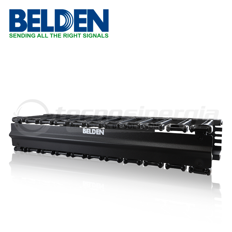 ORGANIZADOR HORIZONTAL BELDEN BHH192UR 2 UR DEDOS MOLDEADOS DE ACERO Y PLASTICO NEGRO