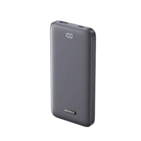powerbank ultra delgado 10000mah  dos puertos usba  usbc  pd 30 20w  qc30 225w  fcp  afc  pantalla inteligente  color gris22158