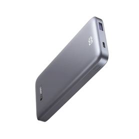 powerbank ultra delgado 10000mah  dos puertos usba  usbc  pd 30 20w  qc30 225w  fcp  afc  pantalla inteligente  color gris22158