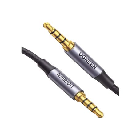 Cable Auxiliar De 3.5mm / Cable Audio Estéreo / Núcleo De Alambre De Cobre Esmaltado / Carcasa De Aluminio Azul  Nylon Trenzado 