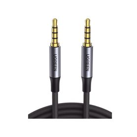 cable auxiliar de 35mm  cable audio estéreo  núcleo de alambre de cobre esmaltado  carcasa de aluminio azul  nylon trenzado   s