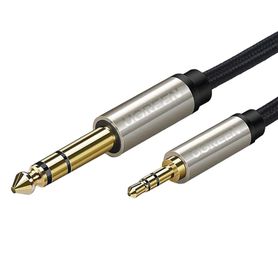 cable audio estéreo 35mm 18 trs a 635mm 14 ts  5 metros  audio de hifi  trenza de nylon  blindaje múltiple  caja de aleación zi