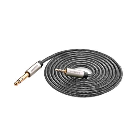 Cable Audio Estéreo 3.5mm (1/8) Trs A 6.35mm (1/4) Ts / 5 Metros / Audio De Hifi / Trenza De Nylon / Blindaje Múltiple / Caja De
