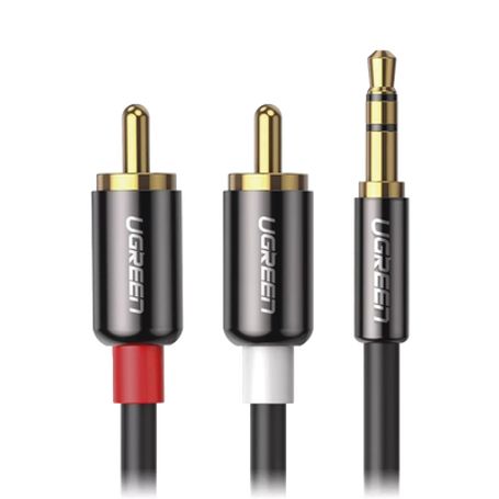 Cable Audio Premium Jack 3.5mm A 2 Rca / 10 Metros / Flexible / Doble Blindaje / Transferencia De Audio Sin Pérdidas / Caja De A