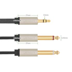 cable de audio premium de 35 mm a 635mm  blindaje interior múltiple  transferencia de audio sin pérdidas  5 metros  caja de ale