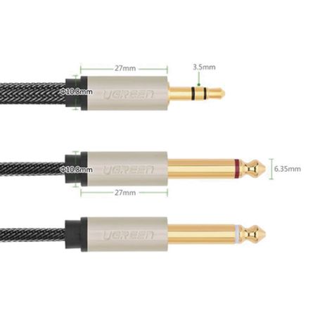 Cable De Audio Premium De 3.5 Mm A 6.35mm / Blindaje Interior Múltiple / Transferencia De Audio Sin Pérdidas / 5 Metros / Caja D