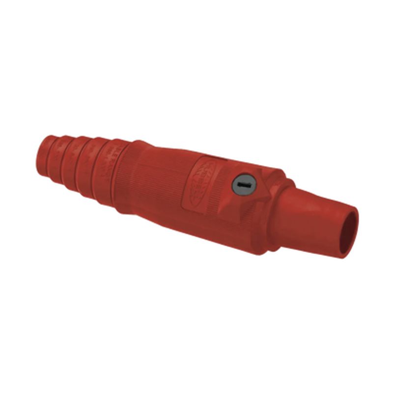 conector hembra unipolar de 400 a 600 v cacc  grado industrial  tornillos de fijación dobles color rojo