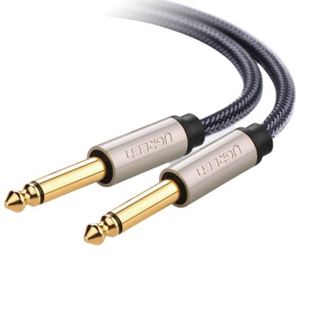 Cable De Audio Mono 6.35mm (1/4) Macho A 6.35mm (1/4)   Macho / 5 Metros / Núcleo De Cobre / Blindaje Interno / Nylon Trenzado /