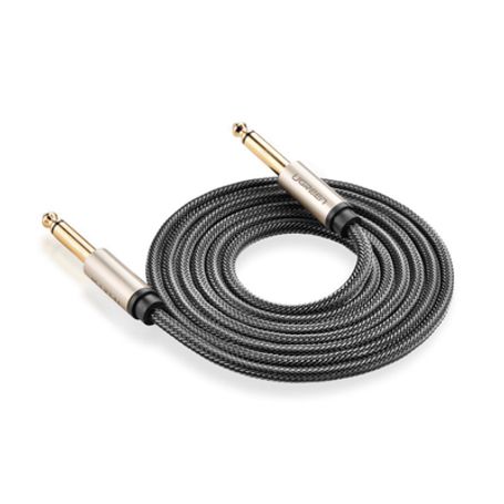 Cable De Audio Mono 6.35mm (1/4) Macho A 6.35mm (1/4)   Macho / 5 Metros / Núcleo De Cobre / Blindaje Interno / Nylon Trenzado /