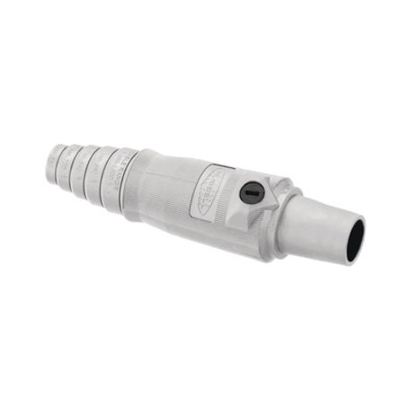 conector hembra unipolar de 400 a 600 v cacc  grado industrial  tornillos de fijación dobles color blanco