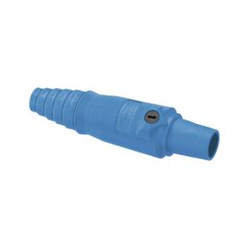 conector hembra unipolar de 400 a 600 v cacc  grado industrial  tornillos de fijación dobles color azul