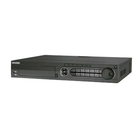 dvr 1080p 16 canales  turbohd  2 canales ip  4 canales de audio  4 bahias de disco duro  hikconnect p2p  entrada y salida de au