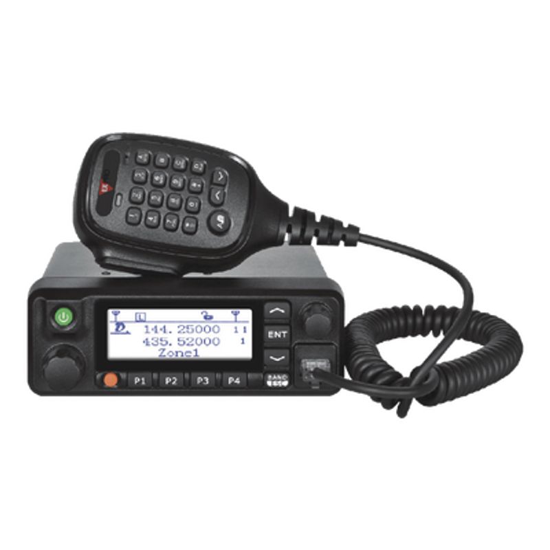 Radio Móvil Digital Dmr Doble Banda 136174 Mhz En Vhf Y 400480 Mhz En Uhf Incluye Micrófono Con Dtmf Y Accesorios De Instalación