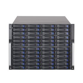 servidor de almacenamiento cluster  48 bahias de disco duro  controlador simple  graba 600 canales ip  fuente redundante