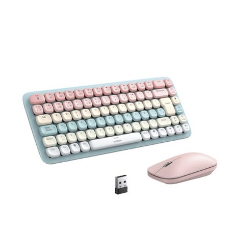 Paquete De Teclado Y Mouse Inalámbrico Ugreen Rosa