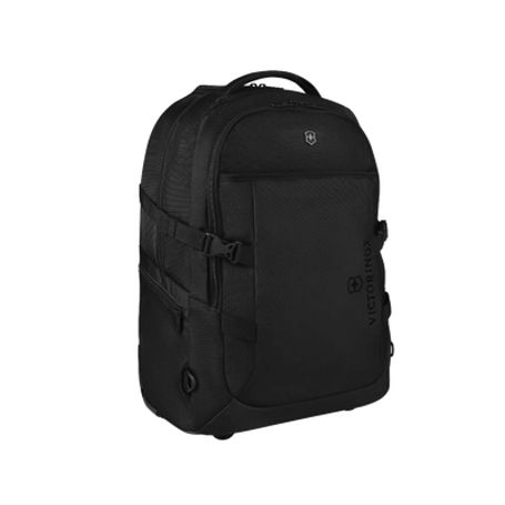 mochila con ruedas y mango telescópico fabricada en poliéster de color negro215775