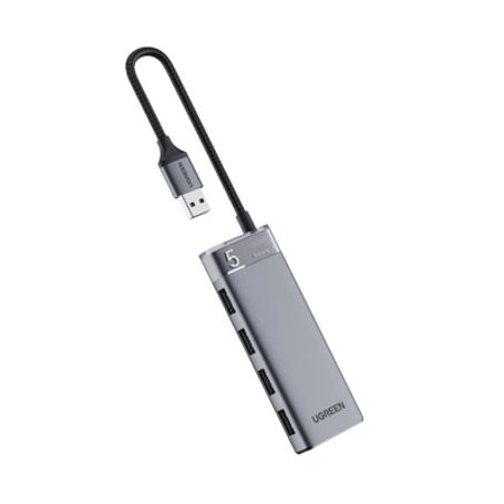 Hub Usba 3.2 Gen 1 A 4 Puertos Usba (5gbps) 4 En 1 / Carcasa Abs  Pc / Cable Trenzado De 20cm (mas De 20000 Flexiones) / Soporta