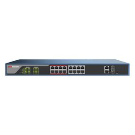switch poe 250 metros larga distancia  administrable  configuración web  16 puertos 8023at 30 w 100 mbps  2 puertos gigabit  2 