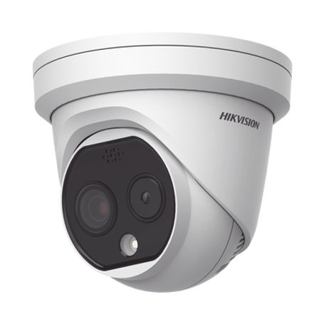 turret ip dual  térmica 62 mm 160 x 120  óptico 8 mm 4 megapixel  15 mts ir  exterior ip67  poe  termométrica  detección de fue