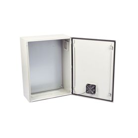 gabinete ventilado de acero ip55 uso en exterior 400 x 600 x 250 mm con placa trasera interior metálica y compuerta inferior at