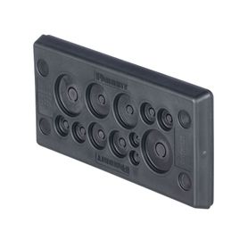 pasacables rectangular de membrana ip66 339 x 142 12 orificios para cables no terminados color negro223376