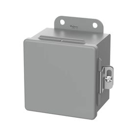 gabinete de bisagra continua nema 12 ip66 de uso en intemperie 305 x 254 x 203 mm de acero color gris
