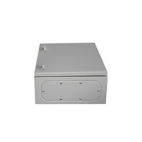 gabinete de acero ip66 uso en intemperie 400 x 600 x 200 mm con placa trasera interior metálica y compuerta inferior atornillab