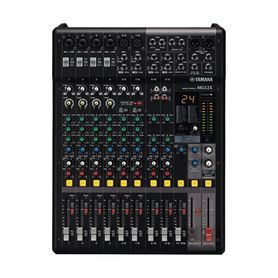 mezcladora de audio  12 canales  6 entradas de micrófonolinea  2 entradas estéreo  efectos integrados  alimentación phantom  mg
